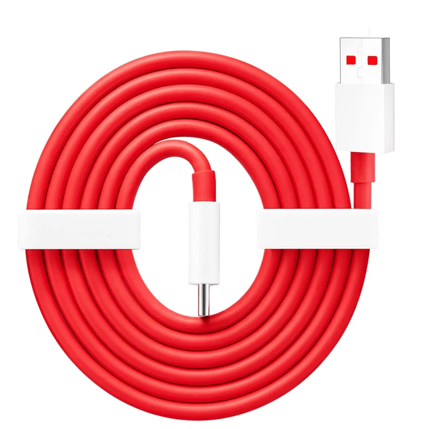 Oneplus 7T Dash Type C Cable Charging & Data Sync Cable-Red-100CM