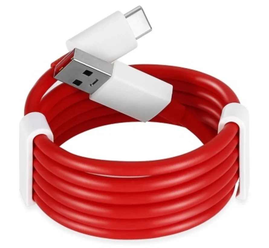 Oneplus 8 Dash Type C Cable Charging & Data Sync Cable-Red-100CM