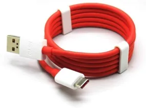 Oneplus Nord CE 5G Support 30W Warp Charging Type C Charging & Data Sync Cable Red