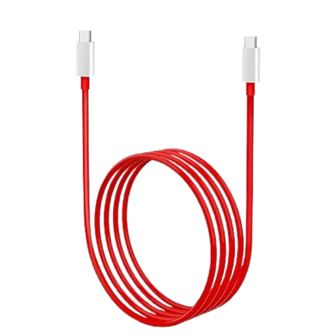 Oneplus Warp Type C To Type-C Charging & Data Sync Cable-Red-100CM