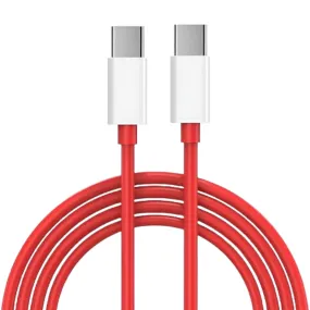 Oneplus Warp Type C To Type-C Charging & Data Sync Cable-Red-100CM