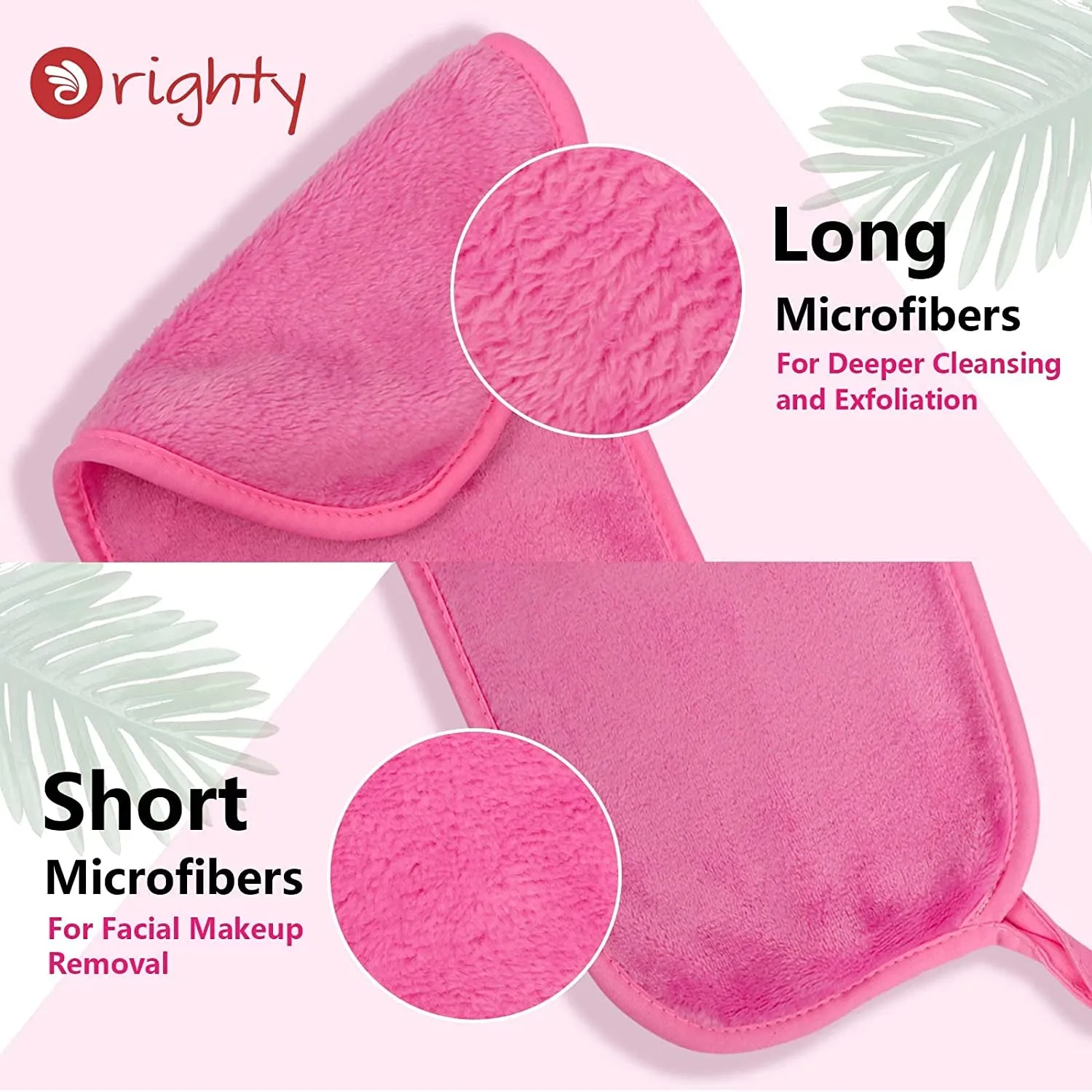 Pack of 4 Makeup Remover Cloths Pack of 4, Reusable Microfiber Facial Cleansing Cloths