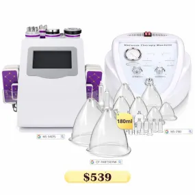 Package: 6in1 Cavitation Machine Butt Machine with Cups 180ML Cups
