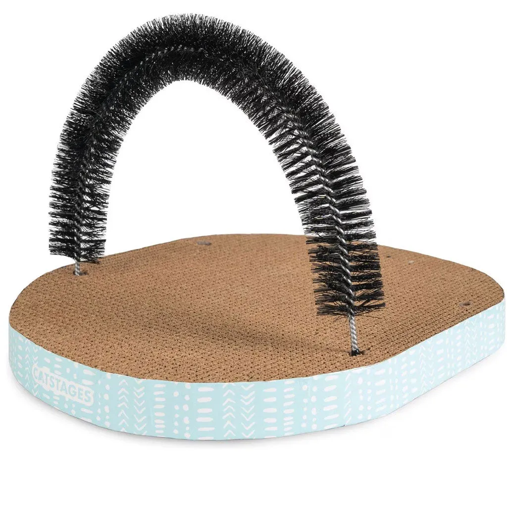Petstages Scratch & Groom Scratch Pad & Grooming Brush Cat Toy, 1-count