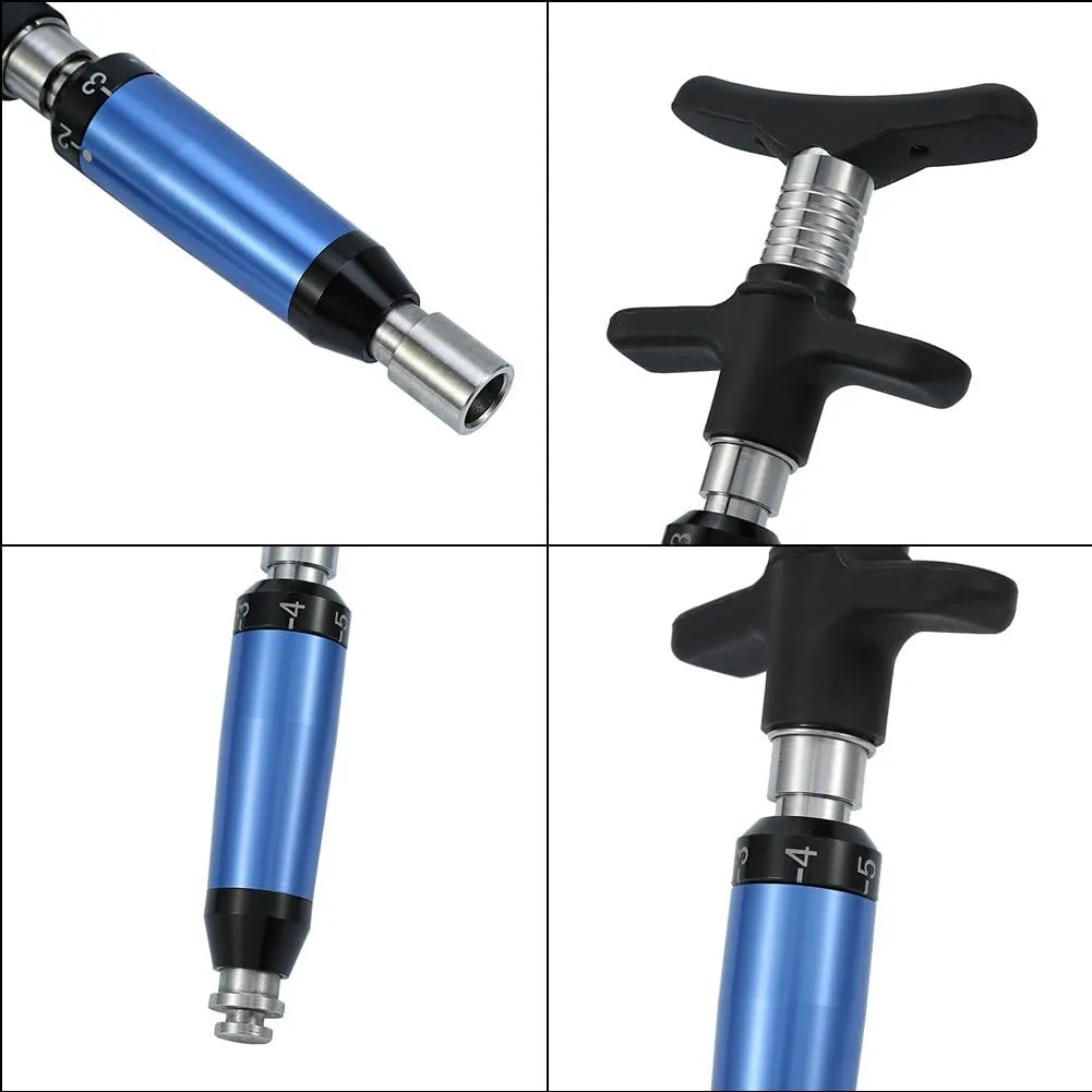 Portable Spinal Massager: 6-Level Manual Chiropractic Adjustment Kit with 4 Massage Heads - Back Pain Relief Tool