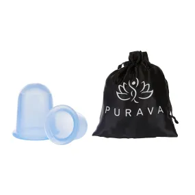 PURAVA Cupping Therapy Set with Improved Concept - High Quality Silicone Cupping Set
