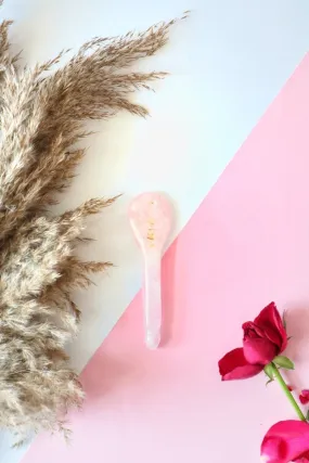Rose Quartz Acupressure Spoon Gua Sha