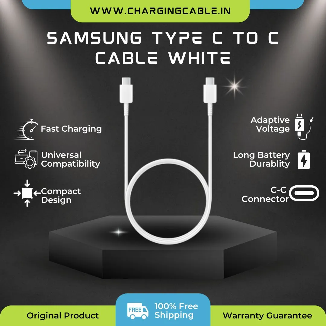 Samsung Galaxy A05 Type-C to Type-C Charge And Sync Cable-1M-White