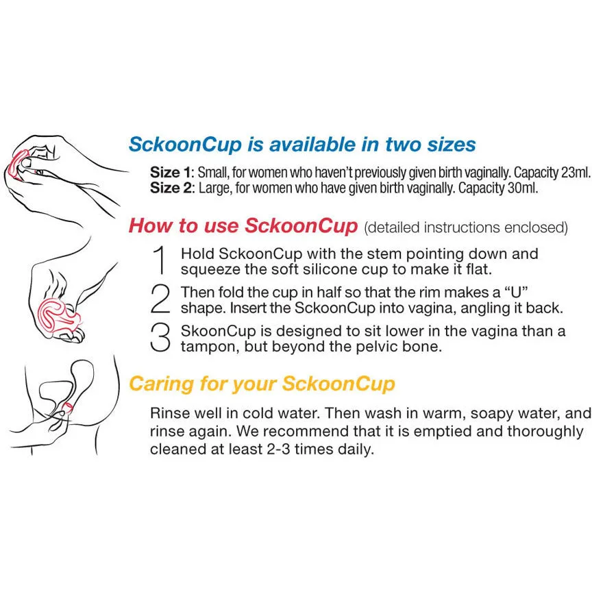 SckoonCup BEGINNER CHOICE Menstrual Cup, Made in USA FDA Approved, Organic Cotton Pouch- Harmony