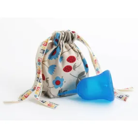 SckoonCup BEGINNER's CHOICE Menstrual Cup,  Made in USA FDA Approved, Organic Pouch- Meditation