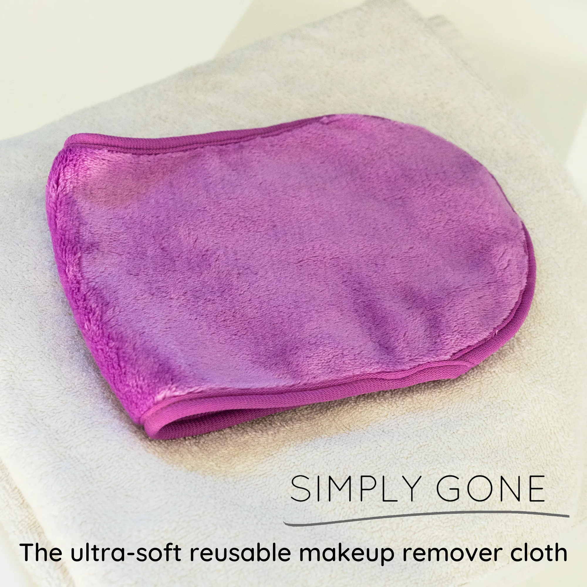 Simply Gone Makeup Remover Cloth - Set of 2 (Purple & Grey)