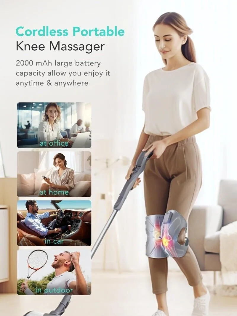 SKG W3 Pro Knee Massager with Heat and Vibration (Silver)