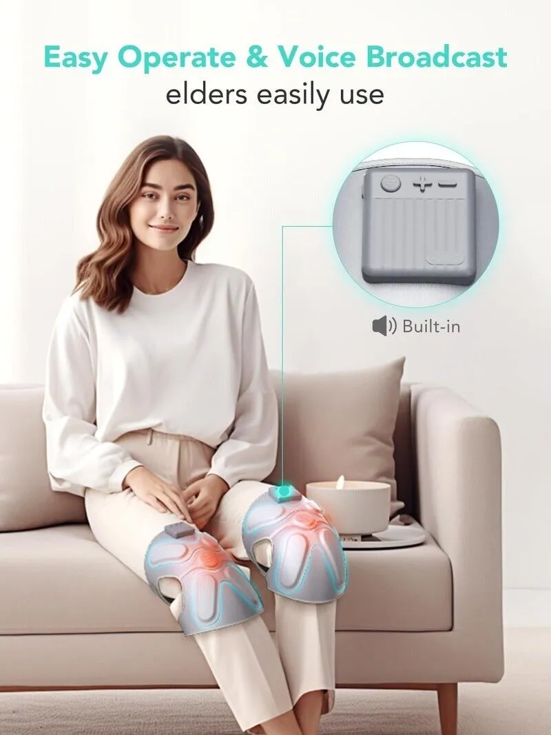 SKG W3 Pro Knee Massager with Heat and Vibration (Silver)