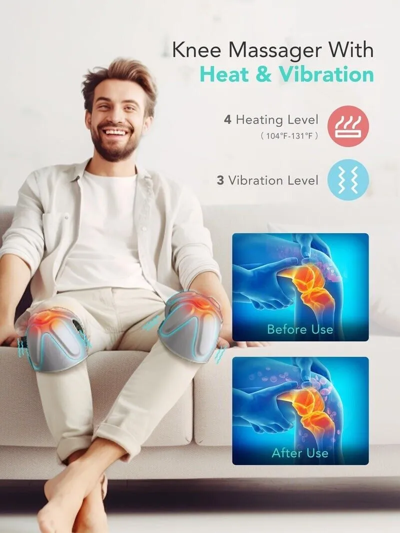 SKG W3 Pro Knee Massager with Heat and Vibration (Silver)