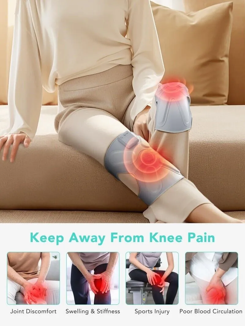 SKG W3 Pro Knee Massager with Heat and Vibration (Silver)