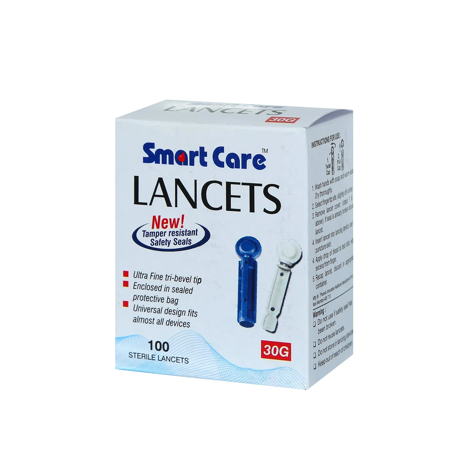 Smartcare Lancet Needles Round Blue