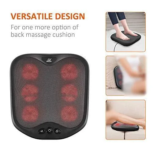 SNLXPRO™ Shiatsu Foot Massager w/ Heat | Deep Kneading, 18 Nodes, Washable | Foot   Back Massager