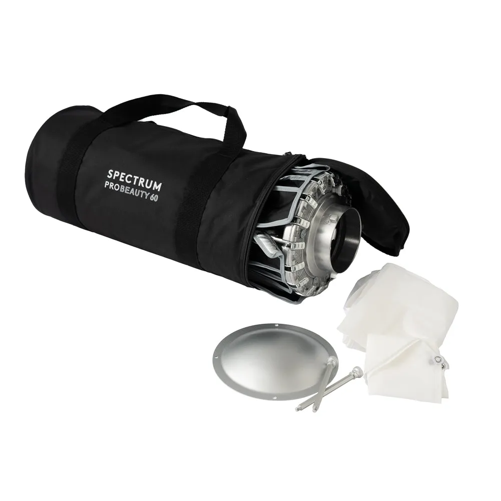 Spectrum Pro Beauty Dish Collapsible Softbox 60cm / 23.6" Bowens Mount (No Grid) (DEMO STOCK)