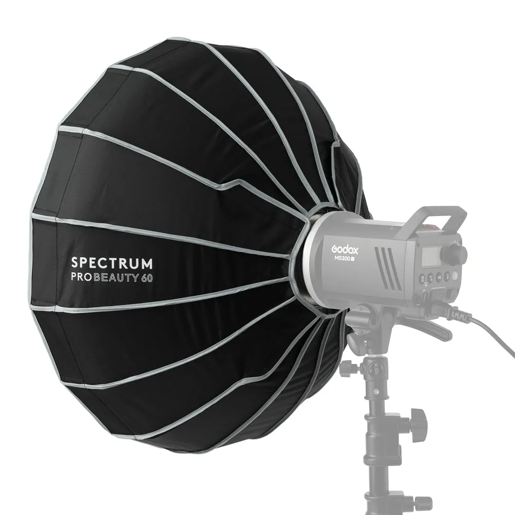 Spectrum Pro Beauty Dish Collapsible Softbox 60cm / 23.6" Bowens Mount (No Grid) (DEMO STOCK)