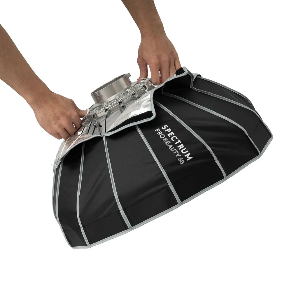 Spectrum Pro Beauty Dish Collapsible Softbox 60cm / 23.6" Bowens Mount (No Grid) (DEMO STOCK)