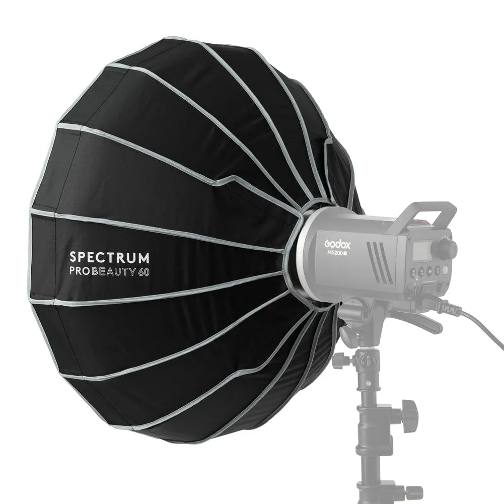 Spectrum Pro Beauty Dish Collapsible Softbox 60cm / 23.6" Bowens Mount (No Grid) (OPEN BOX)
