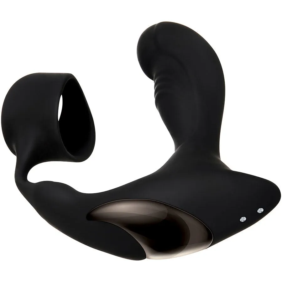 Strapped & Tapped Heating Vibrating Silicone Cock Ring Prostate Massager by Zero Tolerance