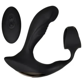Strapped & Tapped Heating Vibrating Silicone Cock Ring Prostate Massager by Zero Tolerance
