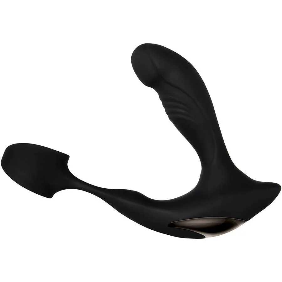 Strapped & Tapped Heating Vibrating Silicone Cock Ring Prostate Massager by Zero Tolerance