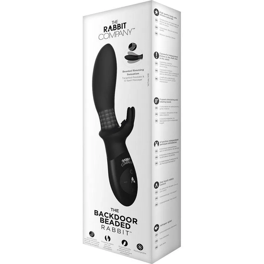 The Beaded Back Door Rabbit Prostate Massager & Anal Vibrator Black