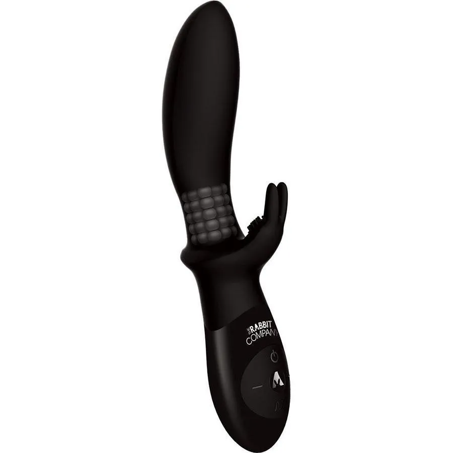 The Beaded Back Door Rabbit Prostate Massager & Anal Vibrator Black
