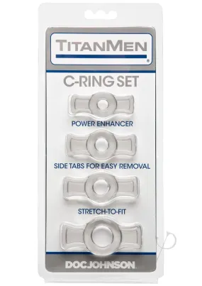 Titanmen Cock Ring Set Clear