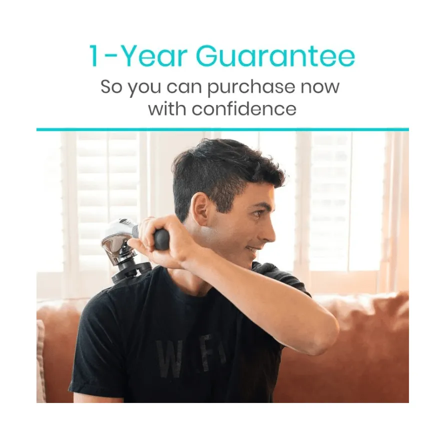 Vive Health Cordless Handheld Massager with Six Massage Heads