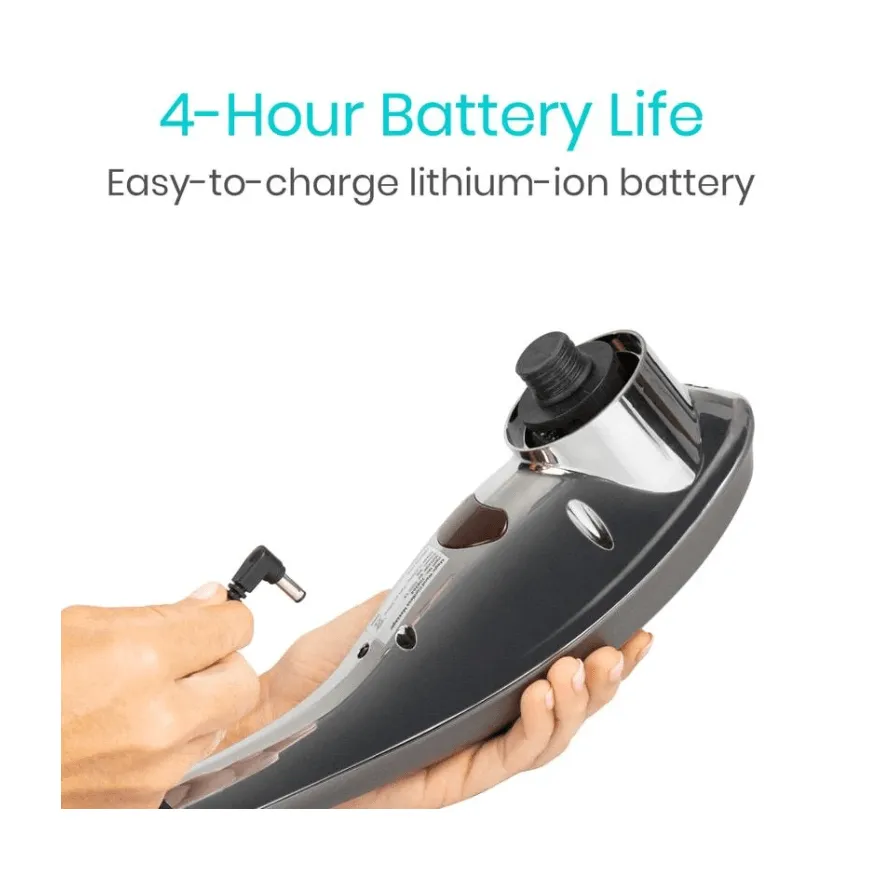 Vive Health Cordless Handheld Massager with Six Massage Heads