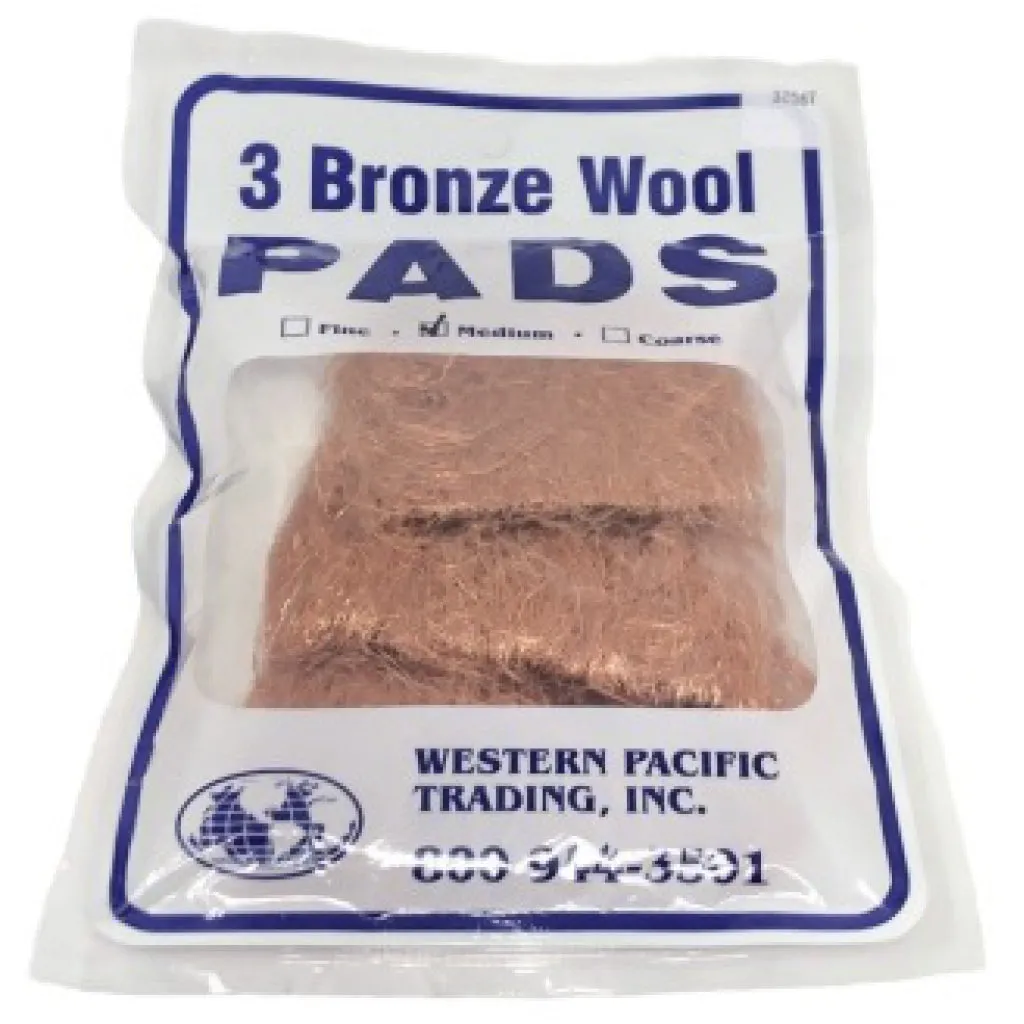 Western Pacific Bronze Wool Pads -  Medium 3/Pk