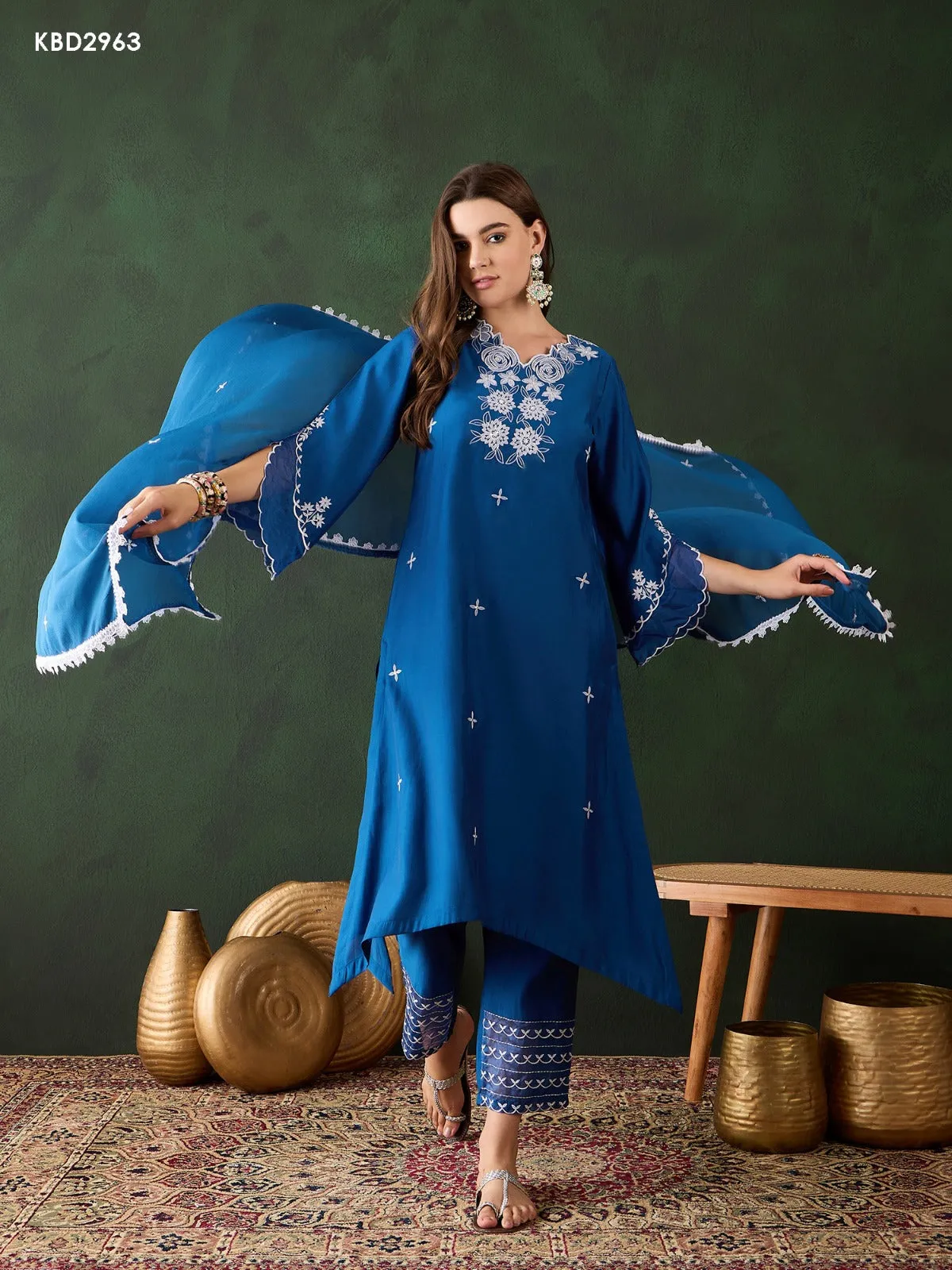 Women's Designer Party Wear Soft Cotton Silk Salwar Suit