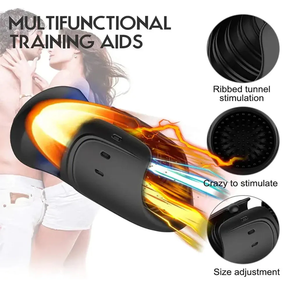 XV8 Adjustable Glans Trainer Vibrating Cock Hardness Long Last Training Sex Toy